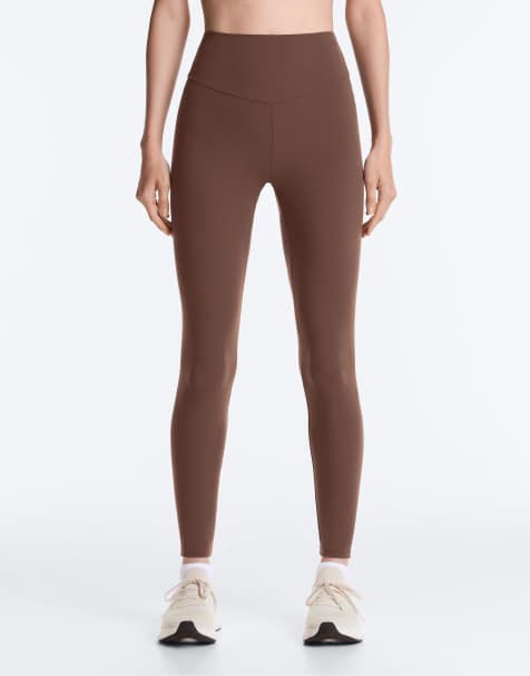 Oysho - Comfortlux - Højtaljede og ankellange brune leggings - view 1