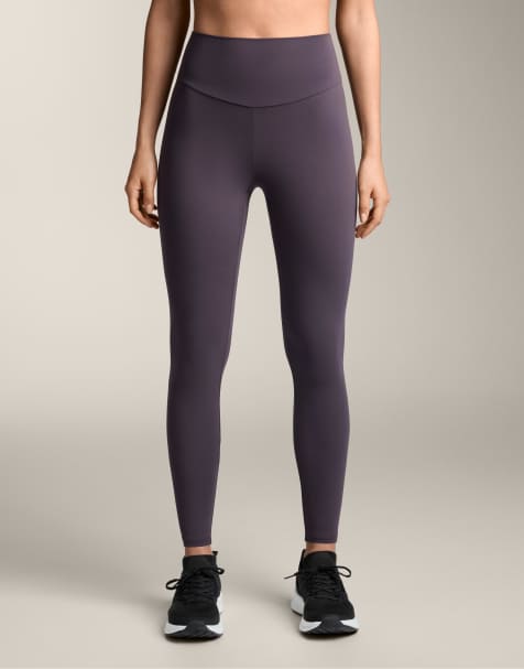 OYSHO - Comfortlux - Højtaljede og ankellange leggings i mørklilla - view 1