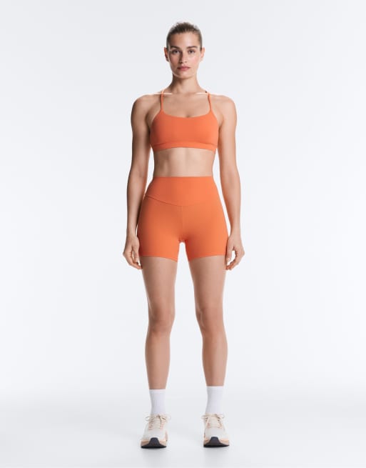 OYSHO - Comfortlux - Hot pants a vita alta da 10 cm arancioni, 2 di 7
