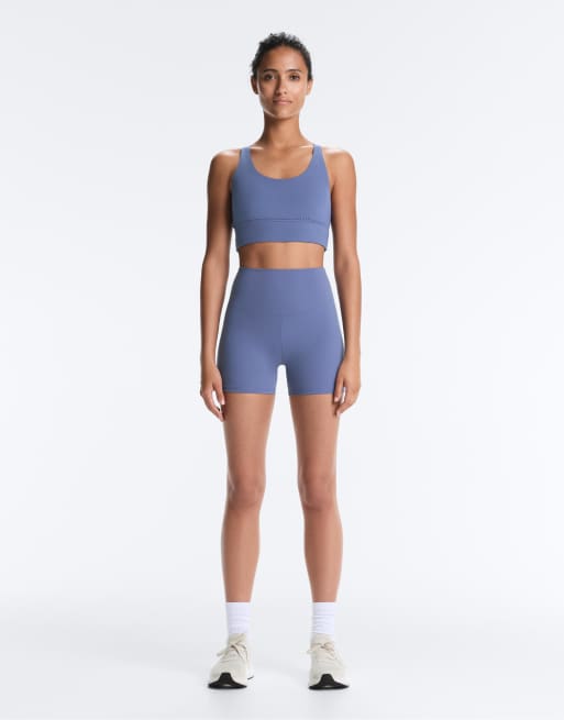 OYSHO - Comfortlux - Hot pants a vita alta da 10 cm blu, 2 di 7