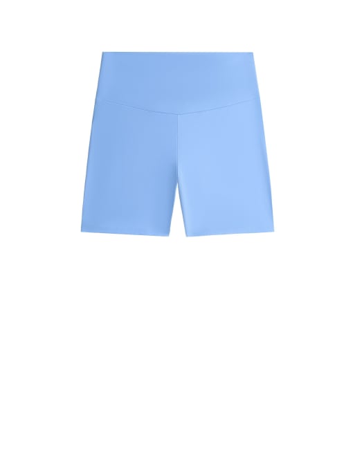 OYSHO - Comfortlux - Hot pants a vita alta da 10 cm blu, 5 di 7