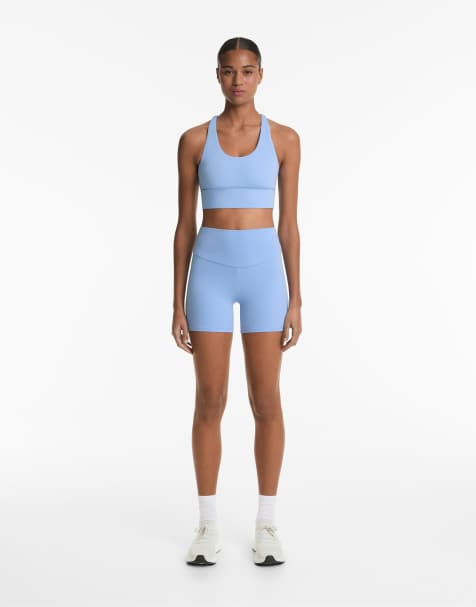 Oysho - Comfortlux - Hot pants blu lavanda pallido a vita alta da 10 cm - view 1