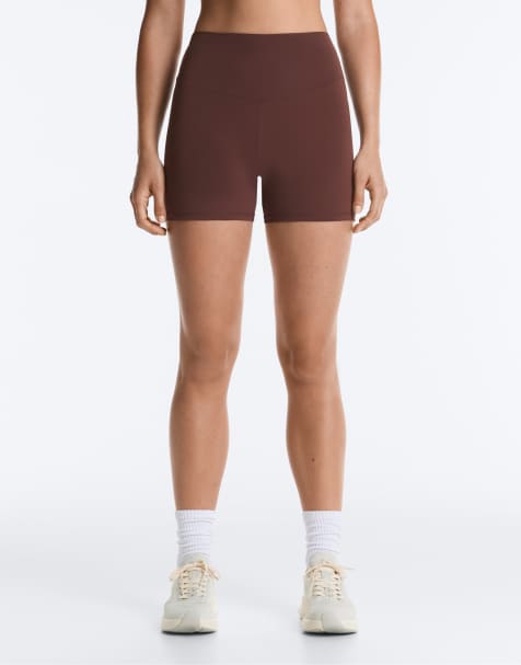Oysho - Comfortlux - Hot pants da 10 cm marroni a vita alta - view 1