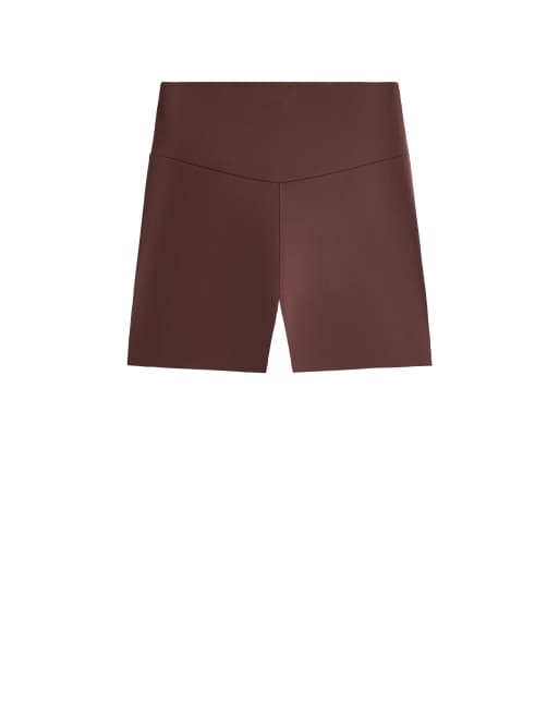 Oysho - Comfortlux - Hot pants da 10 cm marroni a vita alta, 5 di 7