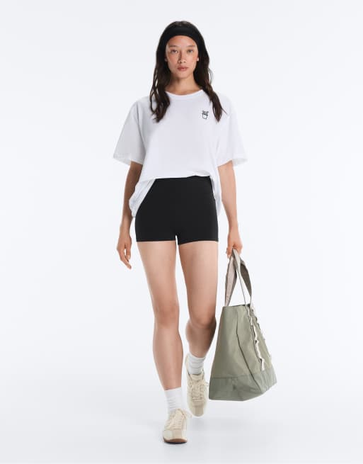 Oysho - Comfortlux - Hot pants neri a vita alta da 5 cm, 2 di 4