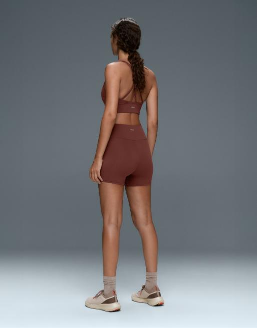 OYSHO Comfortlux hotpants a vita alta 10 cm marroni, 5 di 7