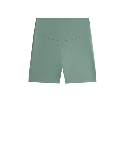 OYSHO – Comfortlux – Hotpants in Grün mit hohem Bund, 10 cm, 5 von 7