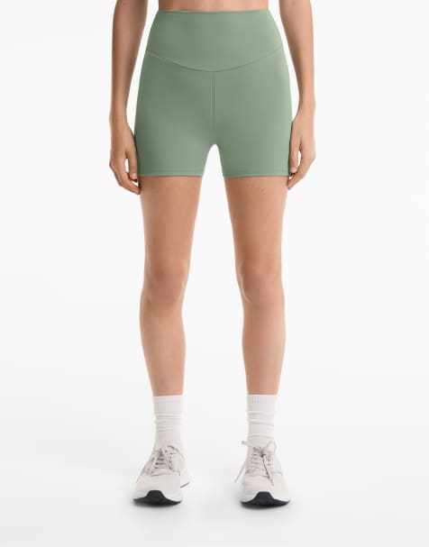 Oysho – Comfortlux – Hotpants in verwaschenem Grün mit hohem Bund, 10 cm - view 1