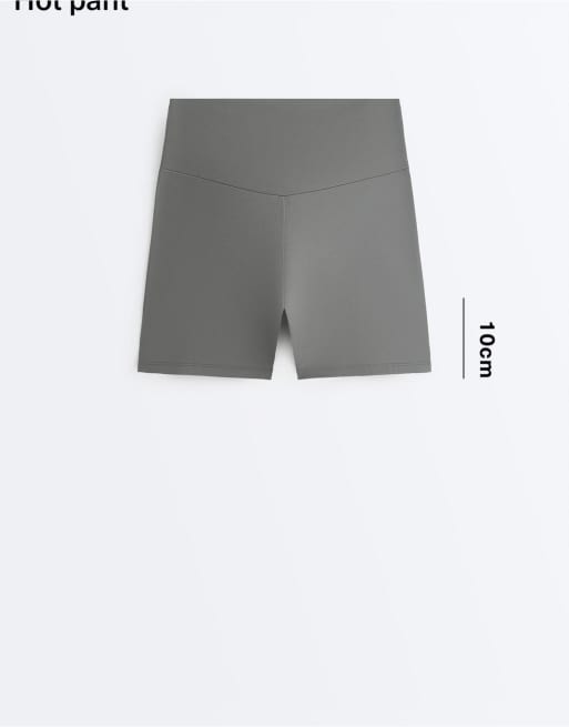 OYSHO Comfortlux hotpants med hög midja 10 cm i grått, 6 av 7
