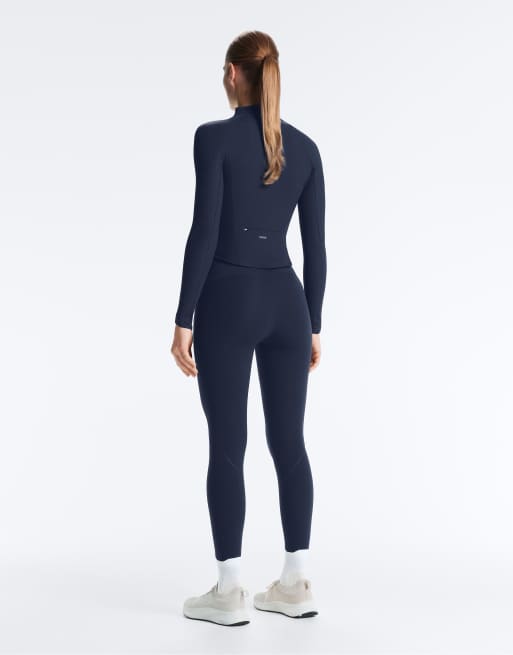 OYSHO – Comfortlux – Jacke aus geripptem Funktionsmaterial in Marineblau, 3 von 4