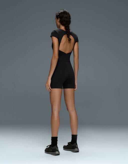 OYSHO Comfortlux jumpsuit med åben ryg i sort, 4 af 7