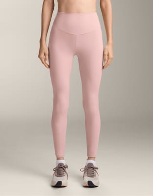 OYSHO - Comfortlux - Knöchellange Leggings in Blassrosa mit hohem Bund