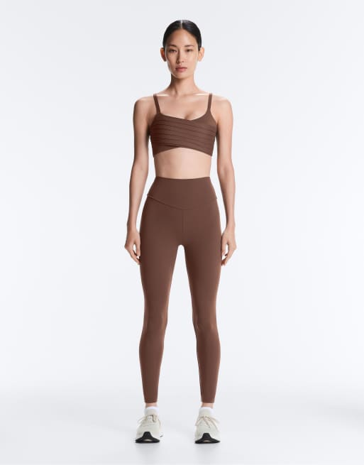 Oysho – Comfortlux – Knöchellange Leggings in Braun mit hohem Bund, 2 von 7