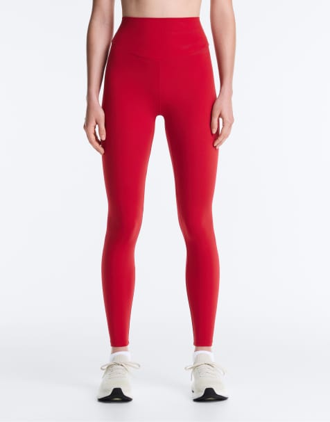 OYSHO – Comfortlux – Knöchellange Leggings in leuchtendem Rot mit hohem Bund - view 1