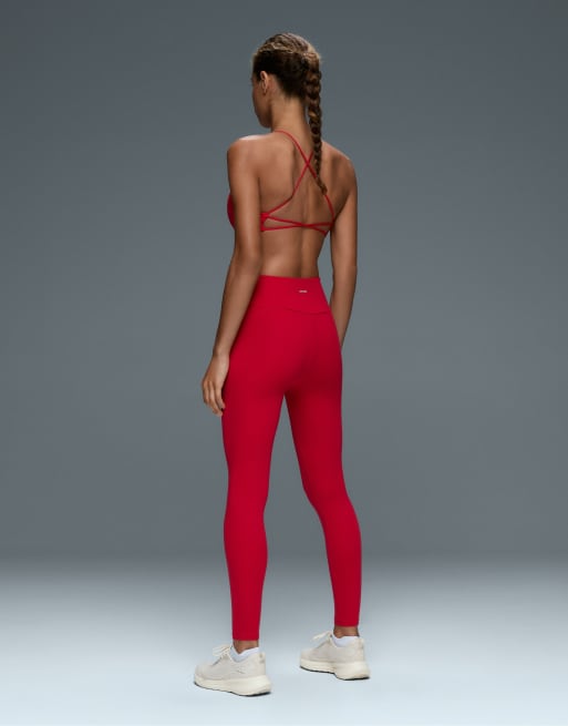 OYSHO – Comfortlux – Knöchellange Leggings in leuchtendem Rot mit hohem Bund, 4 von 6