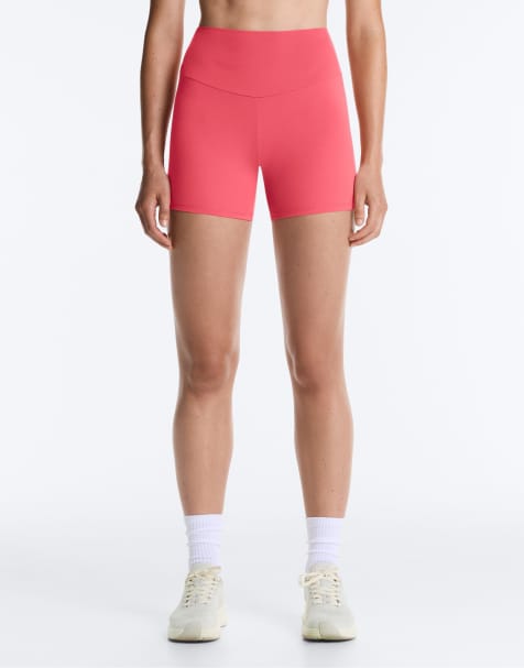 OYSHO – Comfortlux – Korallfärgade hotpants med hög midja och 10 cm innersöm - view 1