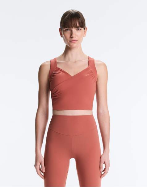 OYSHO – Comfortlux – Korallfärgat sportlinne med omlottdesign - view 1