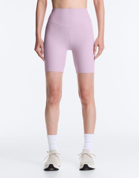 Oysho – Comfortlux – Kurze Leggings in Helllila mit hohem Bund, 20 cm Schrittlänge - view 1