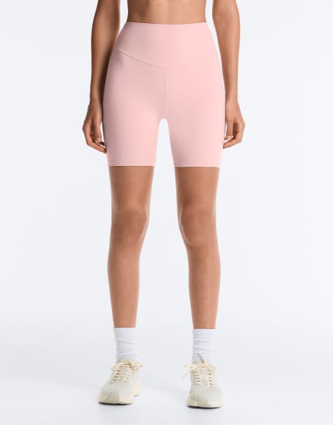 Oysho – Comfortlux – Kurze Leggings in Hellrosa mit hohem Bund, 20 cm Schrittlänge - view 1