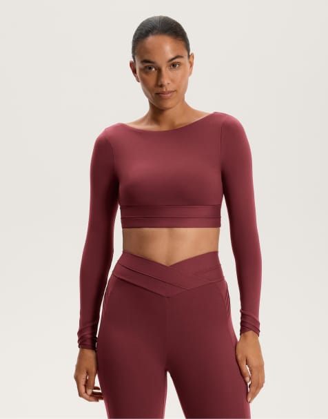 OYSHO – Comfortlux – Langärmliges T-Shirt in Lila - view 1