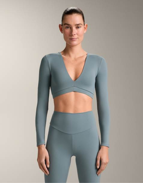 Oysho – Comfortlux – Langärmliges Tanktop in Graublau - view 1