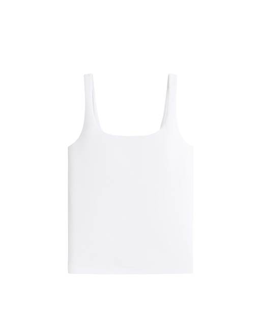 OYSHO – Comfortlux – Langärmliges Tanktop in Wollweiß mit eckigem Ausschnitt, 5 von 5