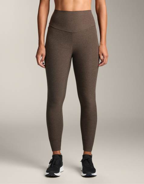 OYSHO - Comfortlux - Legging 65 cm longueur cheville à taille haute - Marron - view 1