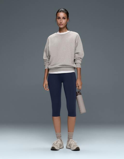 Oysho - Comfortlux - Legging corsaire 40 cm à taille haute - Bleu marine, 2 de 7