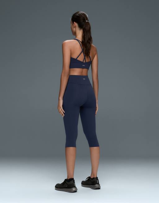 Oysho - Comfortlux - Legging corsaire 40 cm à taille haute - Bleu marine, 4 de 7