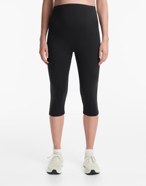 Oysho - Comfortlux - Legging corsaire de maternité 40 cm - Noir - view 1