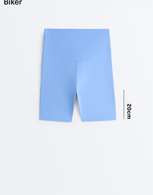 OYSHO - Comfortlux - Legging court 20 cm à taille haute - Bleu, 6 de 7