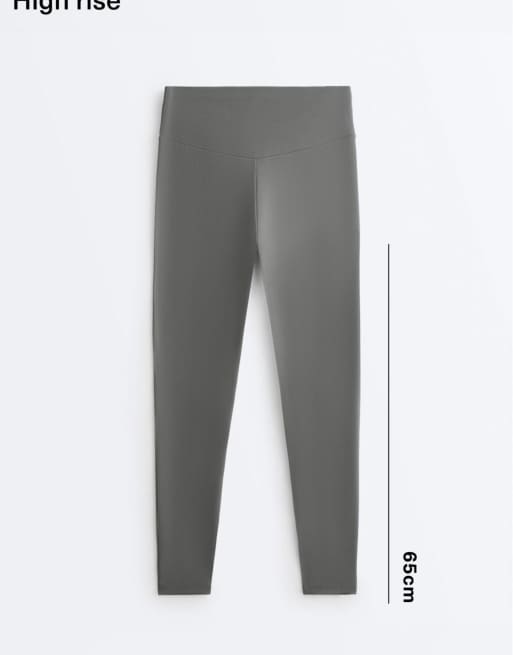 OYSHO - Comfortlux - Legging longueur cheville à taille haute - Gris clair, 6 de 7
