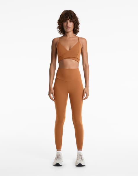 OYSHO - Comfortlux - Legging longueur cheville à taille haute - Orange brûlé - view 1