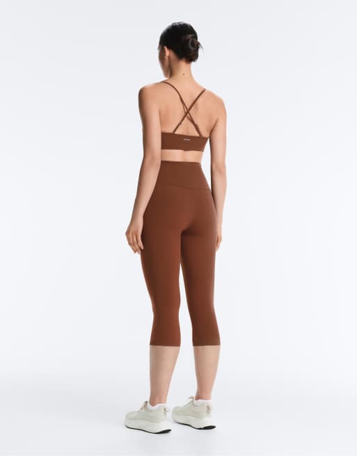 Oysho - Comfortlux - Legging mi-mollet 50 cm à taille ultra-haute - Café, 4 de 4