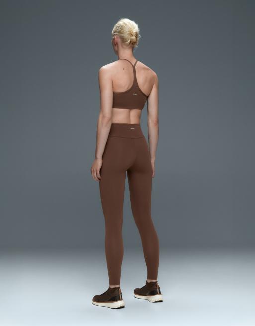 OYSHO Comfortlux legging taille haute longueur cheville en cacao, 4 de 7