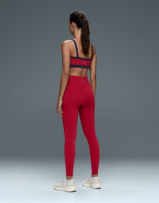 OYSHO comfortlux legging taille haute longueur cheville rouge, 4 de 5