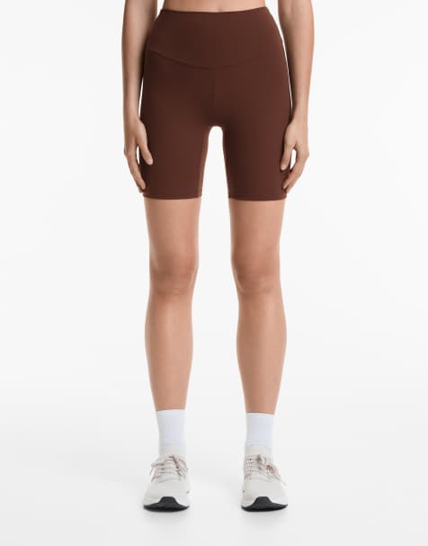 Oysho - Comfortlux - Leggings a vita alta color cioccolato da 20 cm - view 1