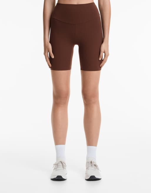 Oysho - Comfortlux - Leggings a vita alta color cioccolato da 20 cm