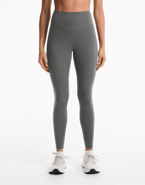 OYSHO - Comfortlux - Leggings alla caviglia a vita alta grigio antracite scuro - view 1