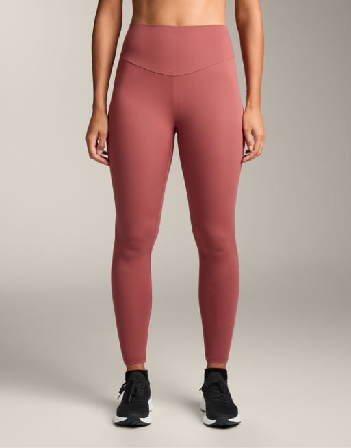 OYSHO - Comfortlux - Leggings alla caviglia a vita alta rosa pallido