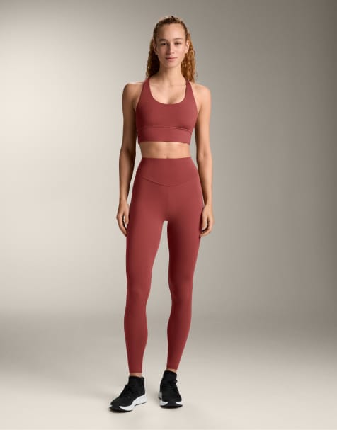 OYSHO - Comfortlux - Leggings alla caviglia a vita alta rossi - view 1