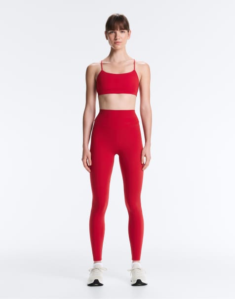 OYSHO - Comfortlux - Leggings alla caviglia a vita alta rosso acceso - view 1