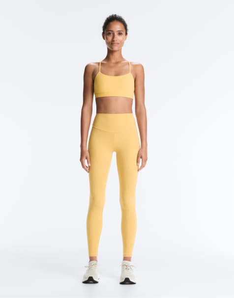 OYSHO - Comfortlux - Leggings alla caviglia a vita alta verdi e gialli - view 1