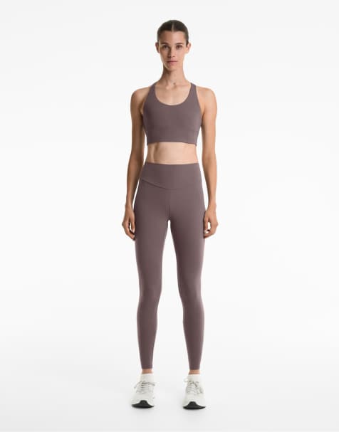 OYSHO - Comfortlux - Leggings alla caviglia color grigio viola a vita alta - view 1