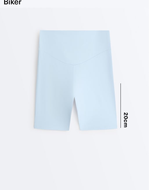 OYSHO - Comfortlux - Leggings corti a vita alta da 20 cm blu, 6 di 7