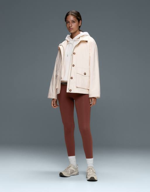 OYSHO comfortlux leggings med hög midja och ankellängd i tegelrött, 2 av 7