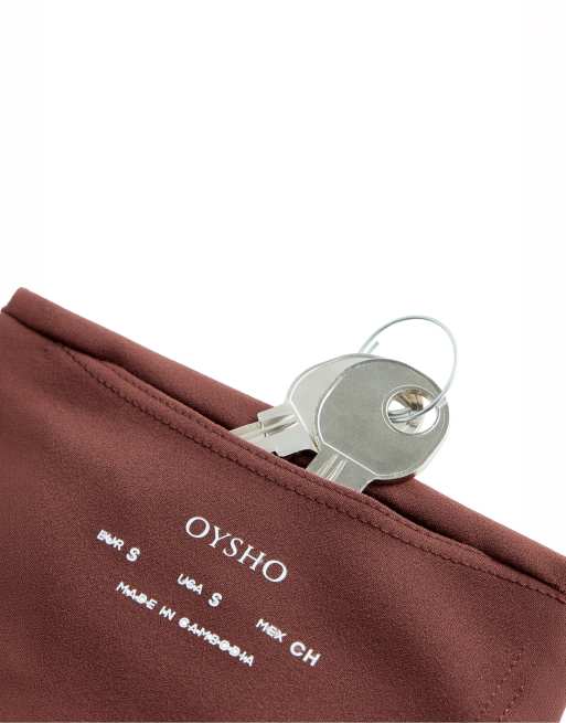 OYSHO comfortlux leggings med hög midja och ankellängd i tegelrött, 7 av 7