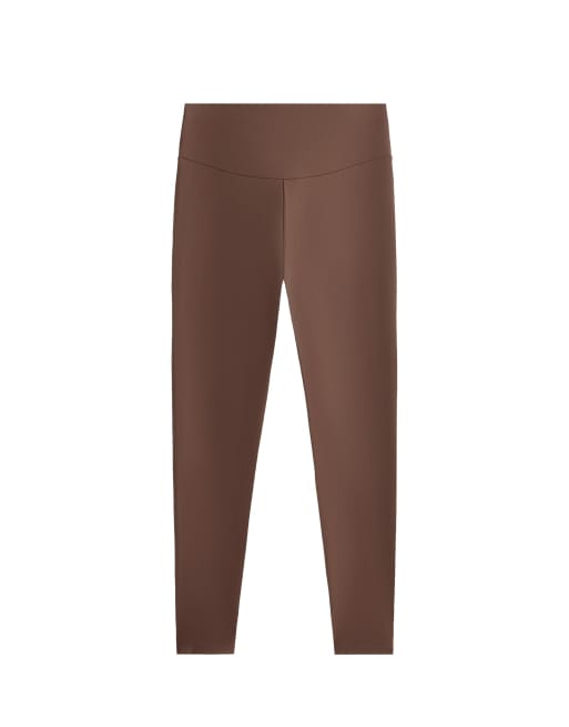 OYSHO Comfortlux Leggings mit hohem Bund, knöchellang, in Kakao, 7 von 7
