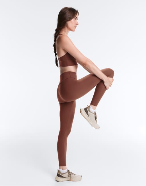 OYSHO Comfortlux Leggings mit hoher Taille in Ziegelrot, knöchellang, 7 von 7