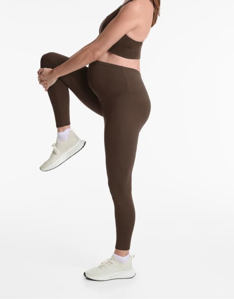 Oysho - Comfortlux - Leggings premaman da 65 cm marrone scuro - view 1
